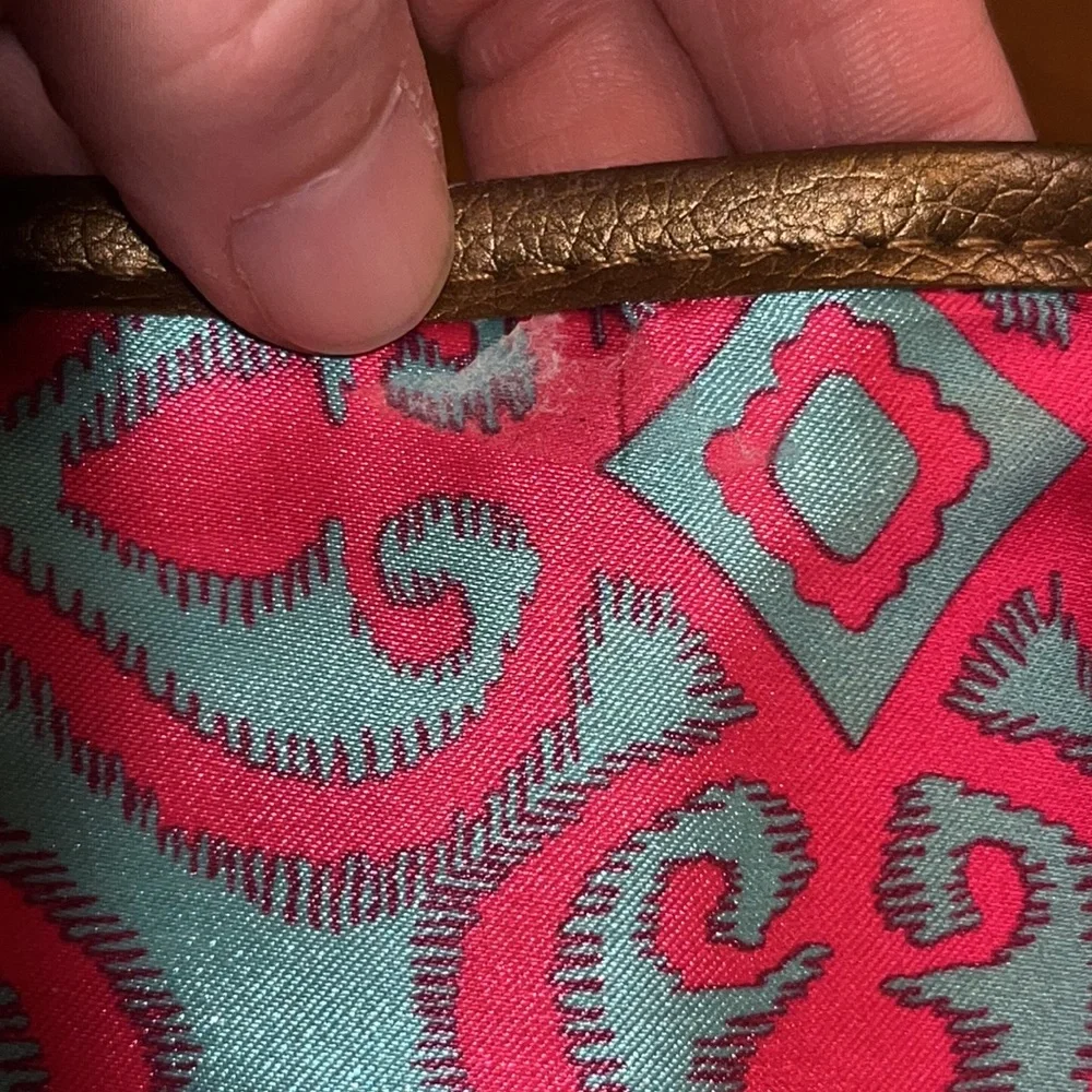 Mystic Divine Pink & Blue Tote with Gold Handles - Picture 12 of 17